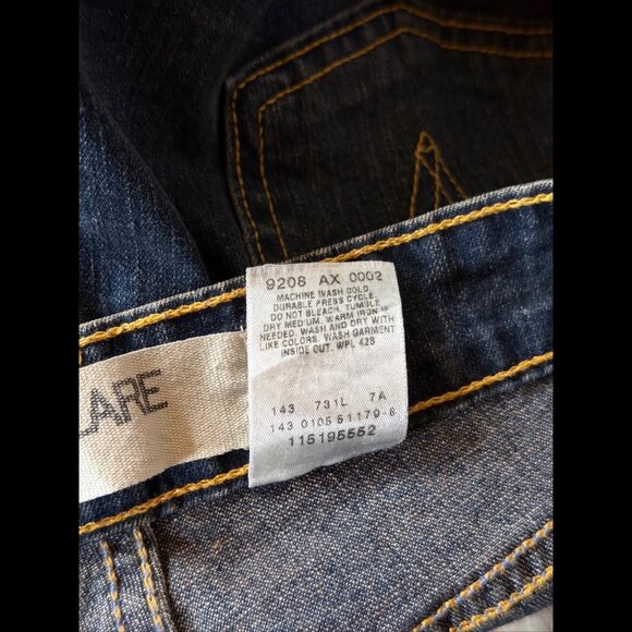 Levis 519 Jeans 3 Womens Blue Low Rise Flare y2k Denim Stretch Dark Wash - Picture 9 of 9